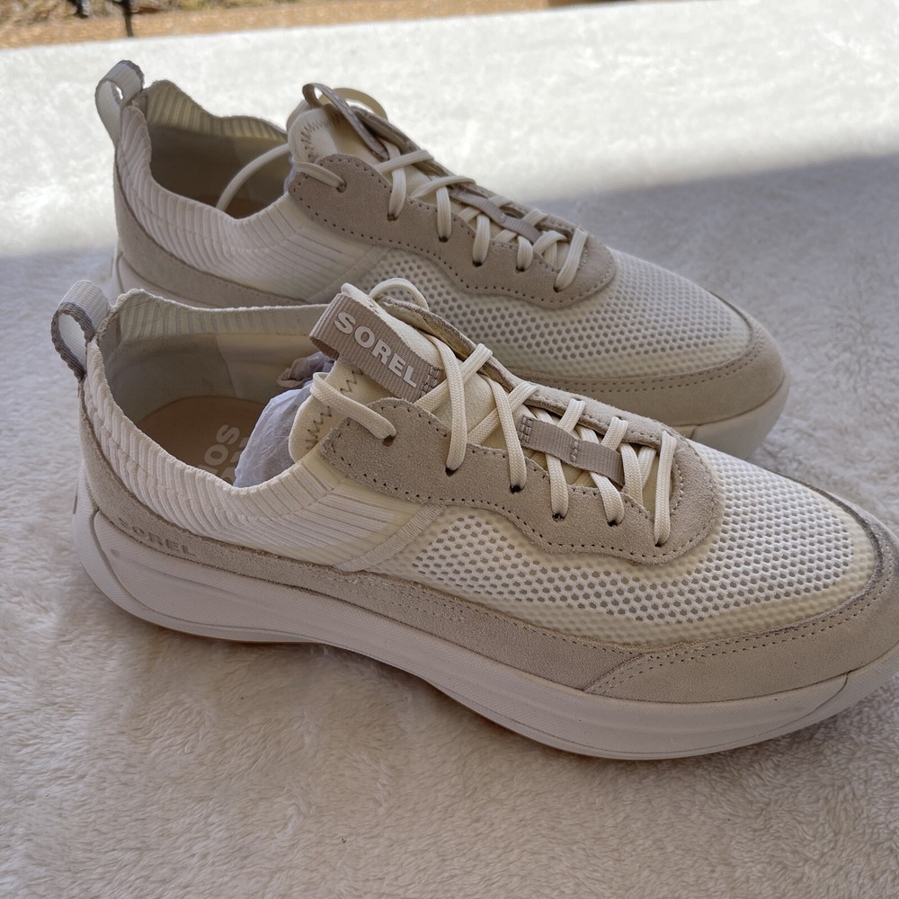 Sorel Womens Size 10 ONA 503 Low Knit Sea Salt Chalk Platform Shoes Sneakers